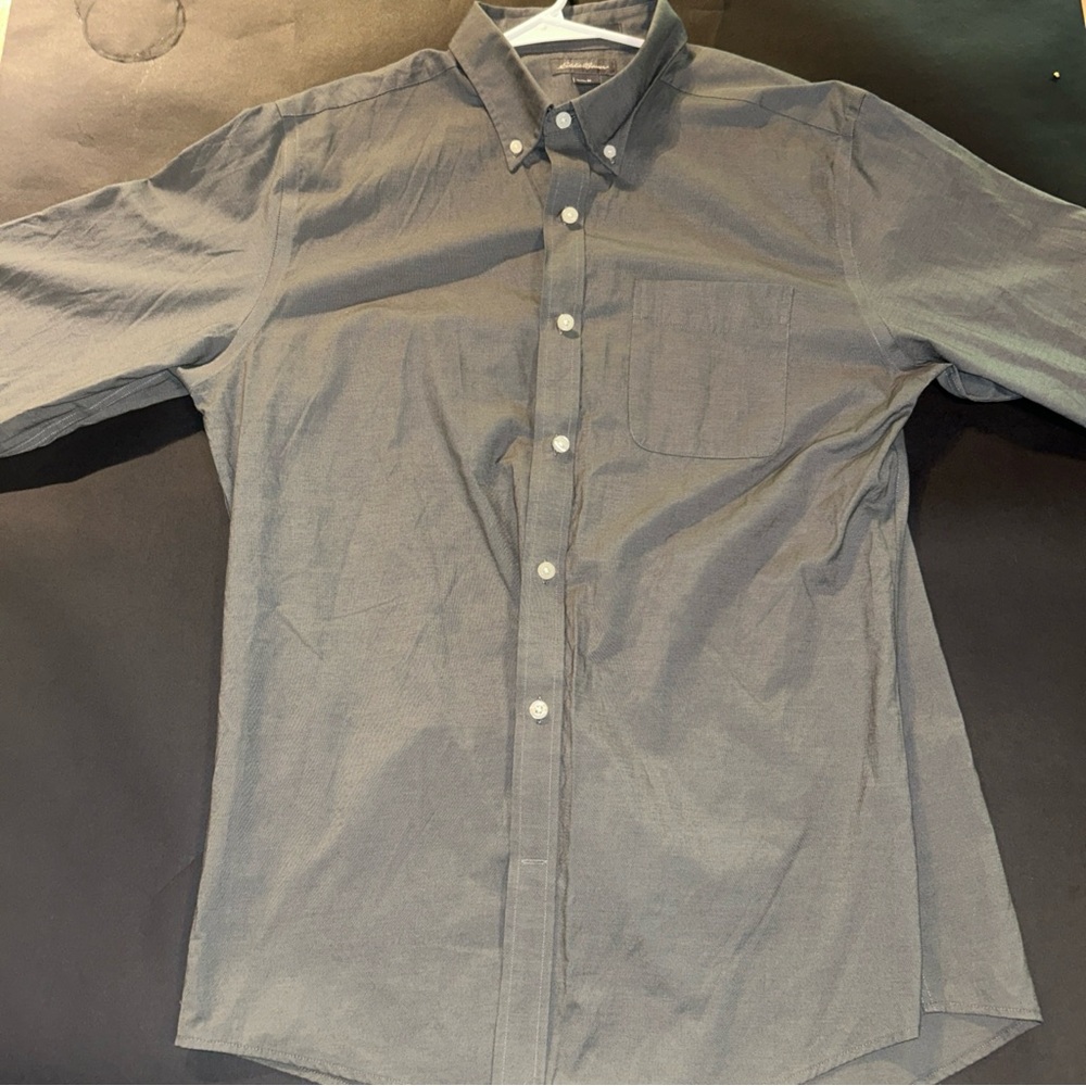 Eddie Bauer Gray Casual Button Down Shirt